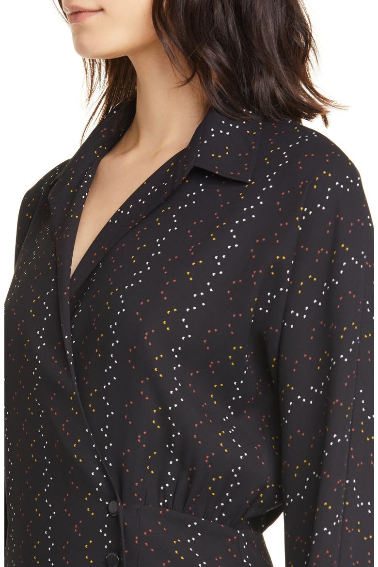 Harmon Long Sleeve Shirtdress, Alternate, color, TRUE BLACK MULTI