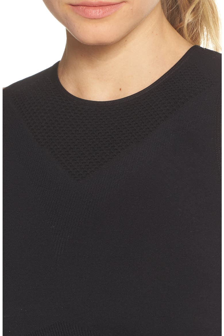So True Seamless Longline Sports Bra, Alternate, color, BLACK