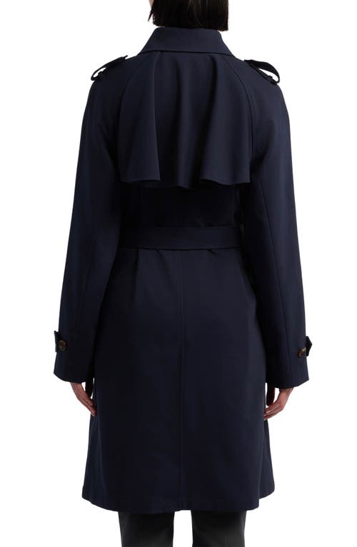 Hunter Women's Belted Water-repellent Trench Coat In Navy