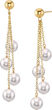 The Pearl Source White Akoya Pearl Luciane Earrings