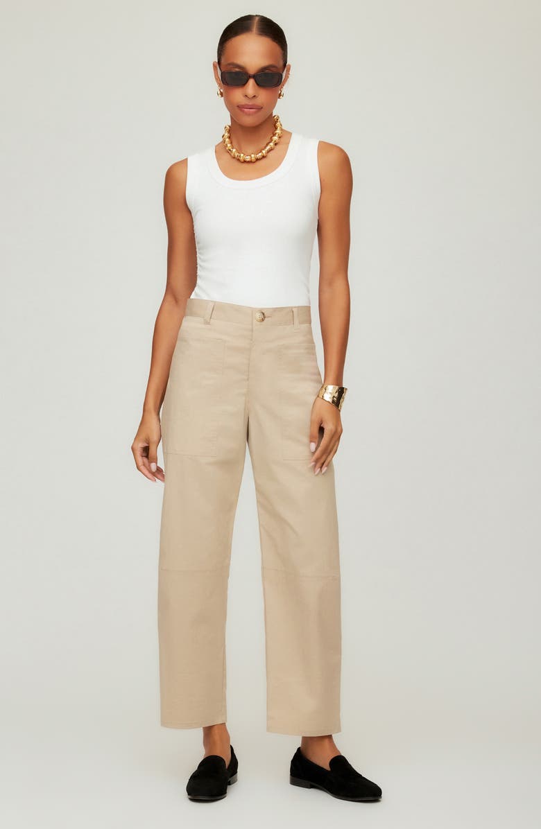 FIFTEEN TWENTY Sondra Barrel Leg Pants, Alternate, color, Stone