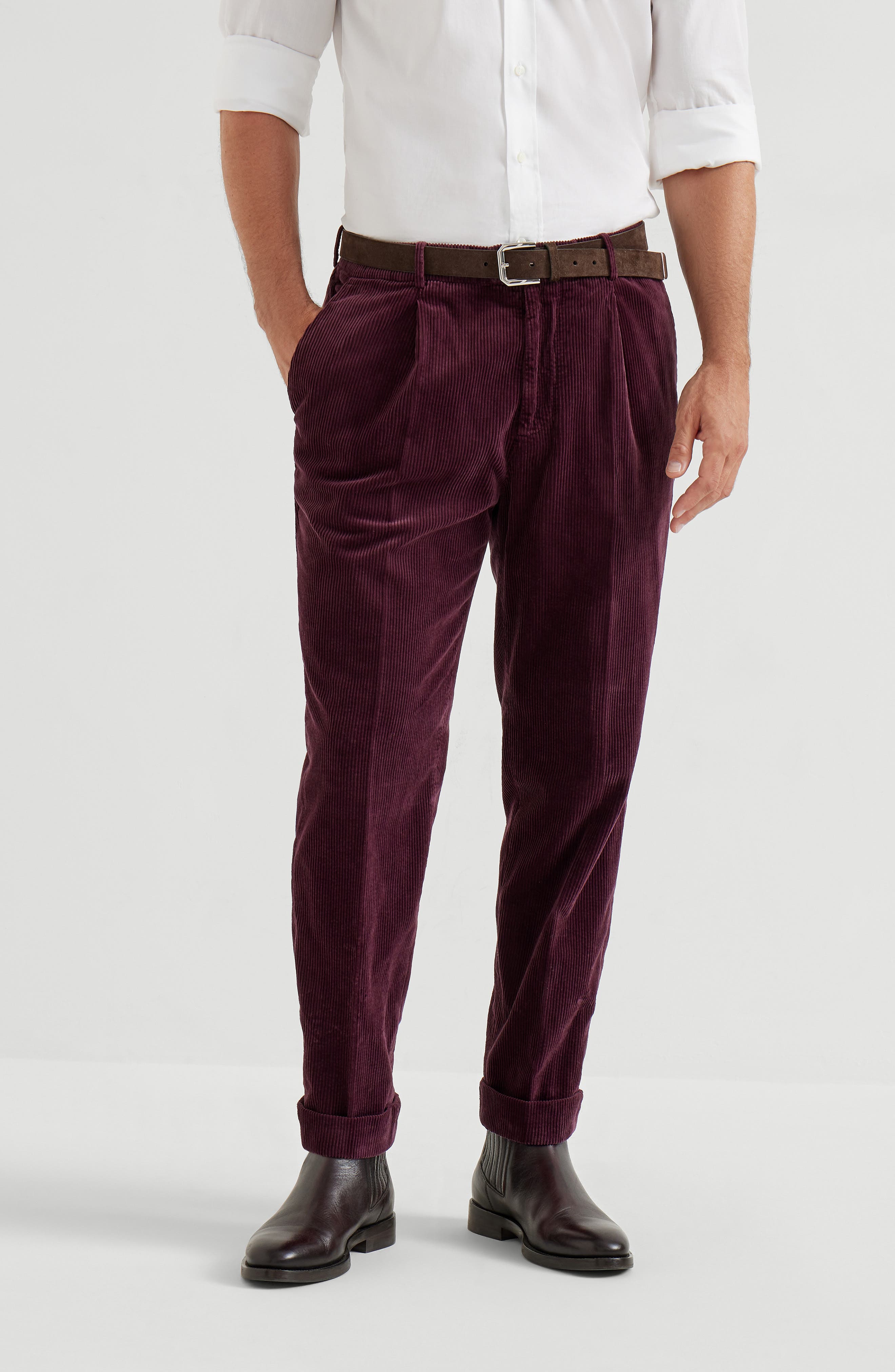 Garment-dyed trousers - image 4