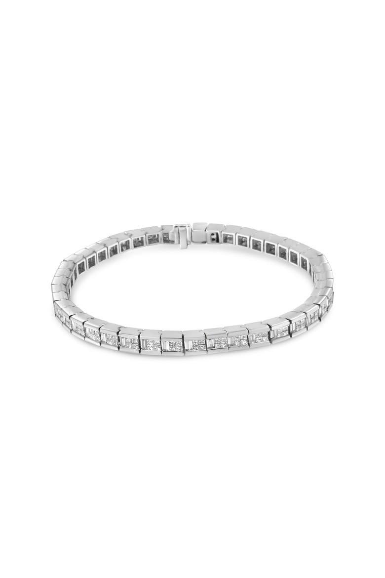 14K White Gold 4 3/8 Cttw Diamond Tennis Bracelet, Alternate, color, White