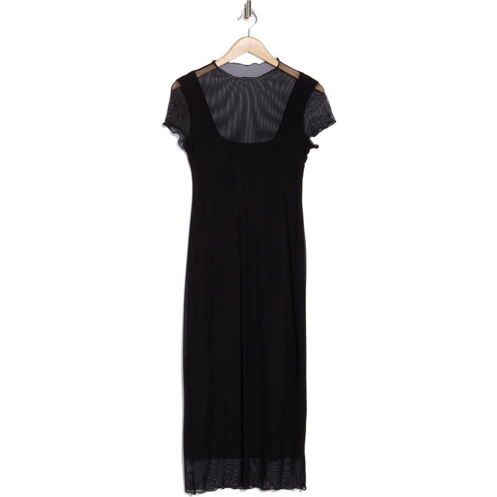 Bebe Brooklyn Mesh Maxi Dress In Black