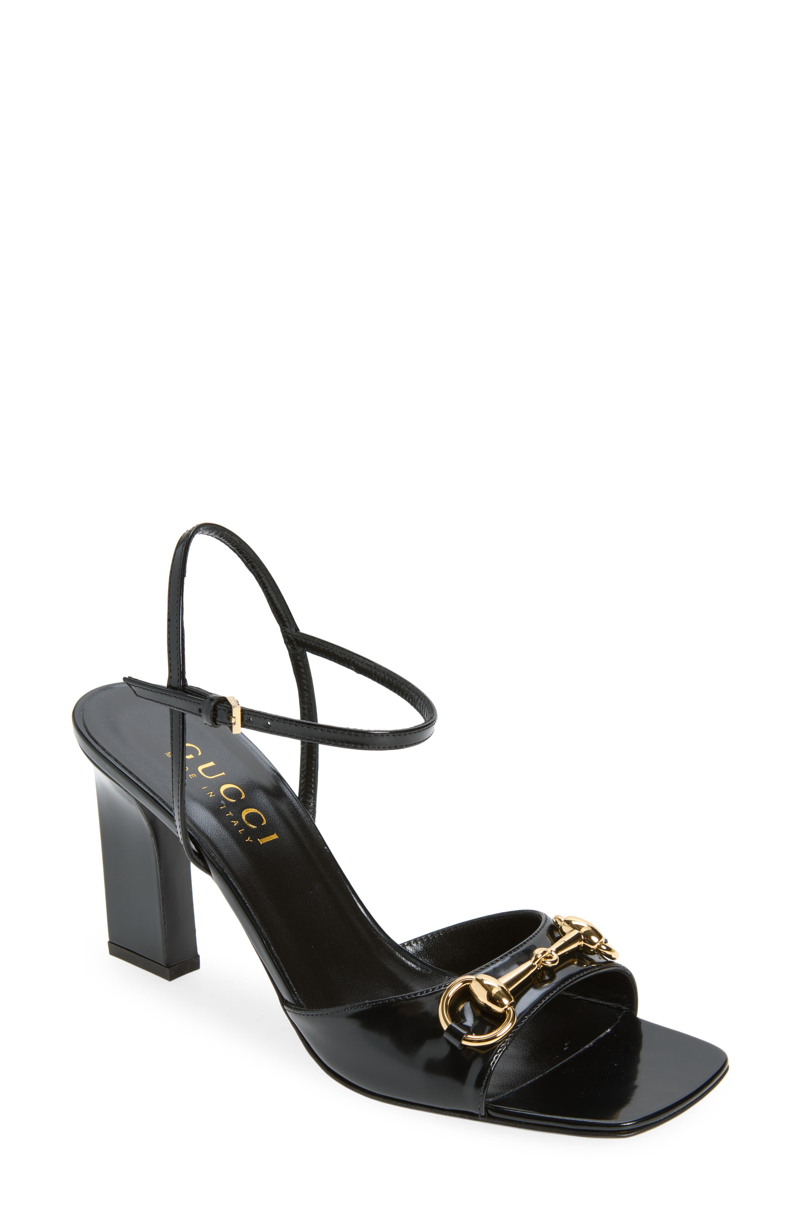 Gucci Signora Horsebit Sandal, Main, color, Nero