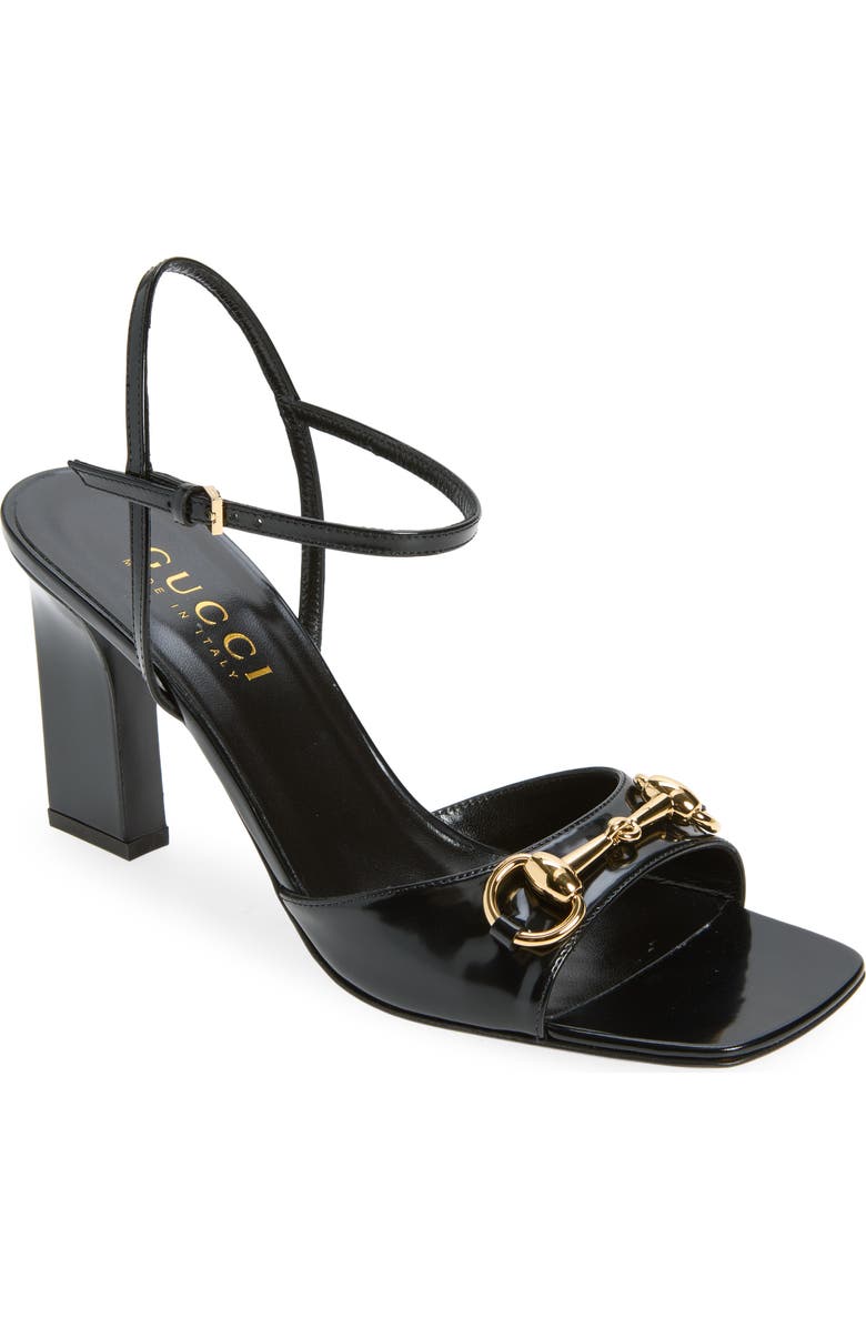 Gucci Signora Horsebit Sandal, Main, color, Nero