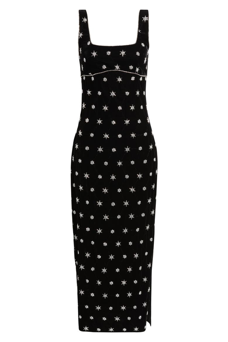 Emrys Beaded Sleeveless Maxi Dress, Alternate, color, BLACK