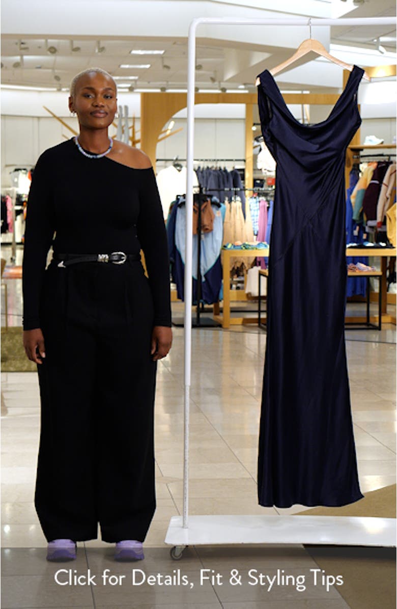 Safaira Cowl Neck Gown, sales video thumbnail