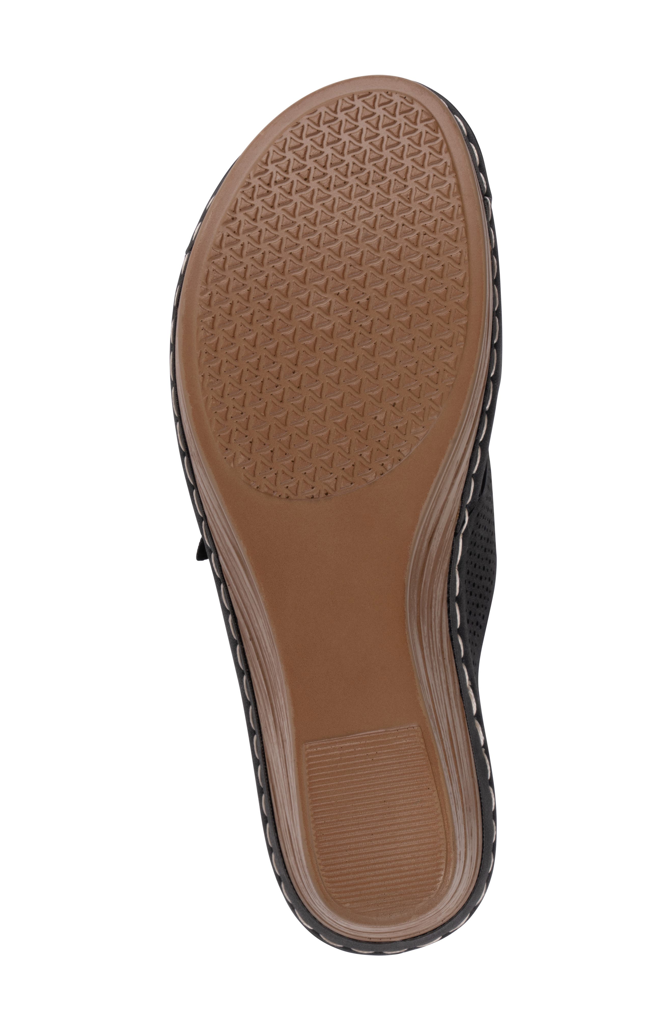 GOOD CHOICE NEW YORK Nylie Platform Wedge Slide Sandal, Alternate, color, Black