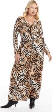 June + Vie V Neck Maxi Dress