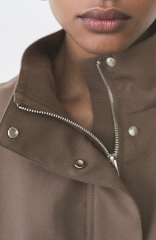 Mango Oliana Utility Vest In Medium Brown