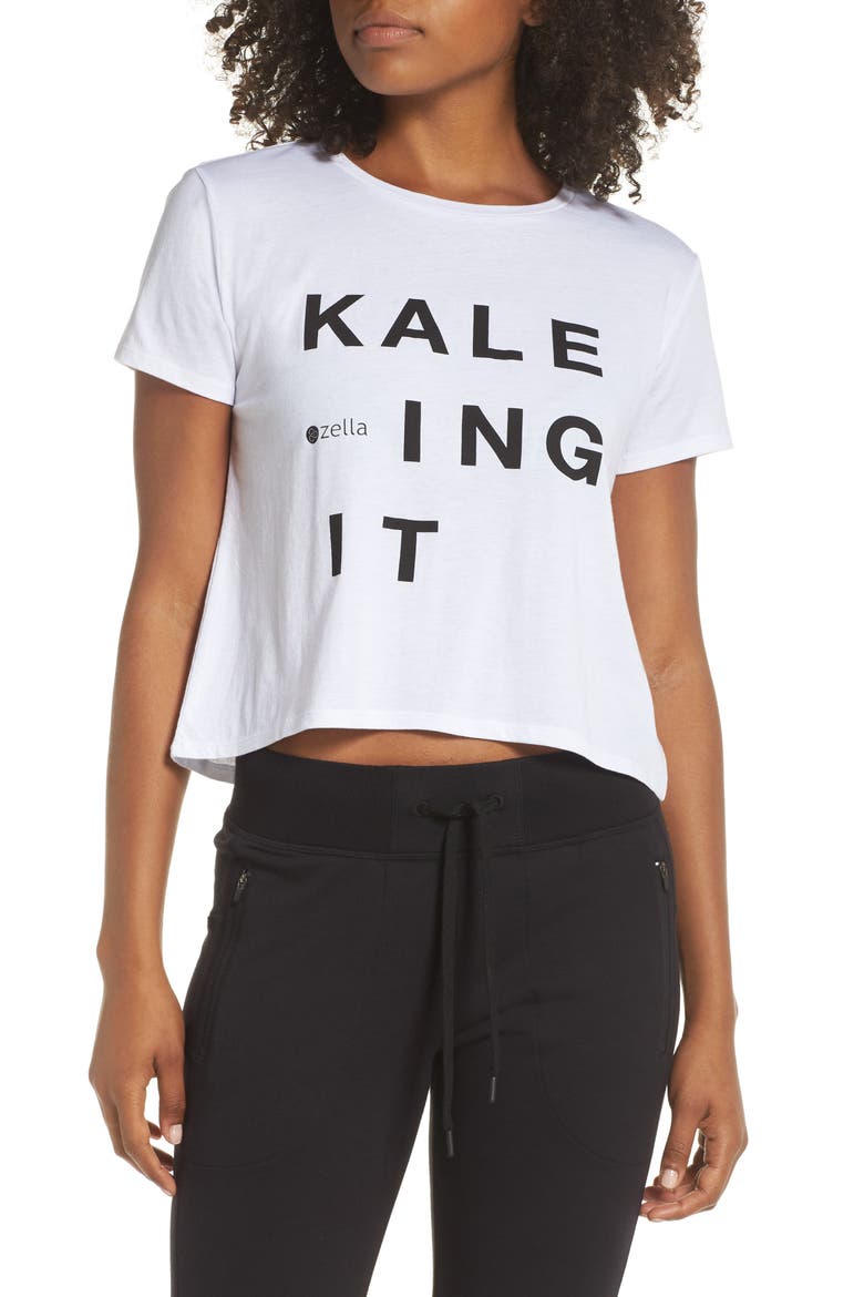 Graphic Crop Tee, Main, color, WHITE
