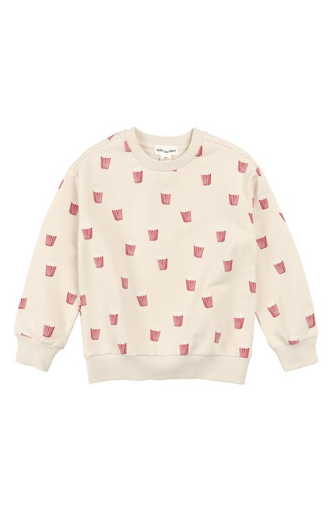 Kids' Popcorn Print French Terry Sweatshirt (Toddler & Little Kid)
