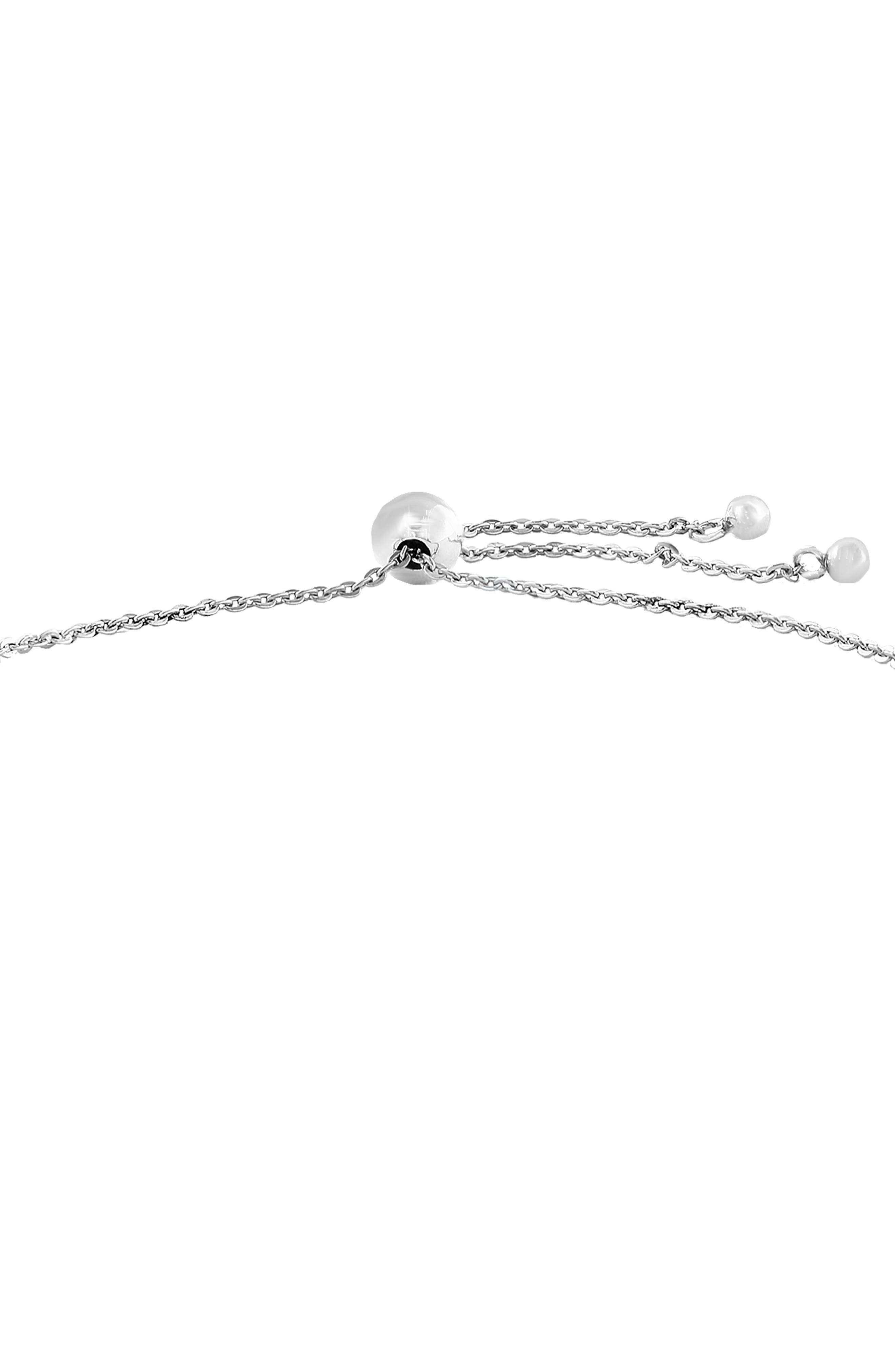 Sterling Silver Onyx Adjustable Slider Bracelet