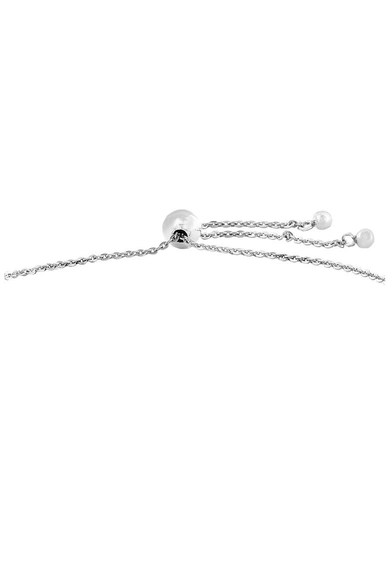 Sterling Silver Onyx Adjustable Slider Bracelet, Main, color, BLACK