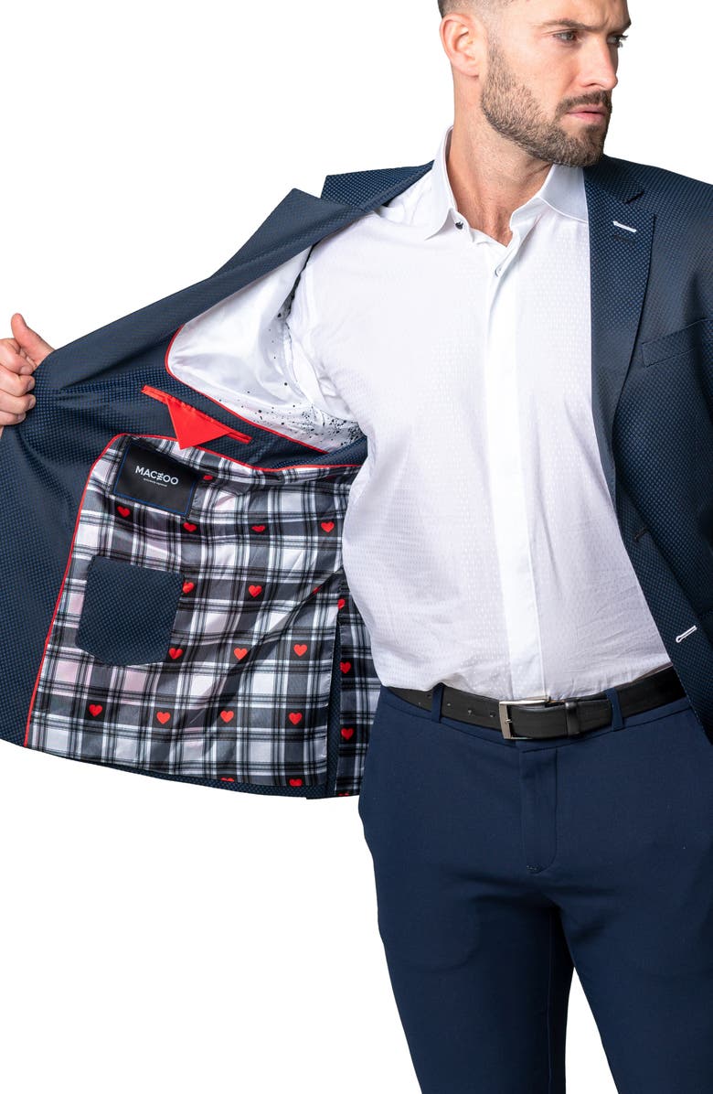 Maceoo Socrates Ponton Blue Geo Pattern Sport Coat, Alternate, color, Blue