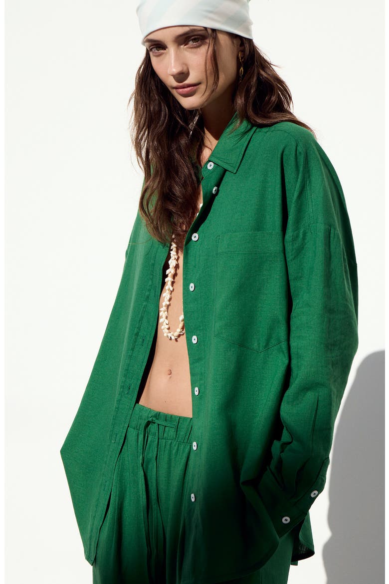 Antibes Ombré Shirt, Alternate, color, GREEN