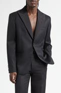 JW Anderson Peak Lapel Black Wool Tuxedo Jacket