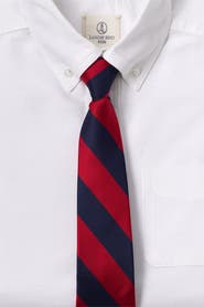 Lands' End School Uniform Kids Stripe Pre Tied Tie