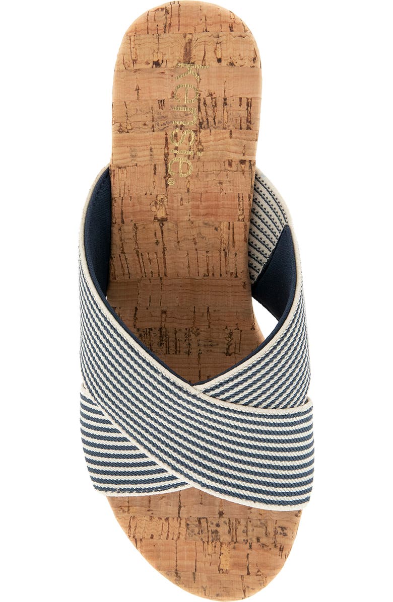 Kensie Jule Slide Sandal, Alternate, color, Navy Stripe
