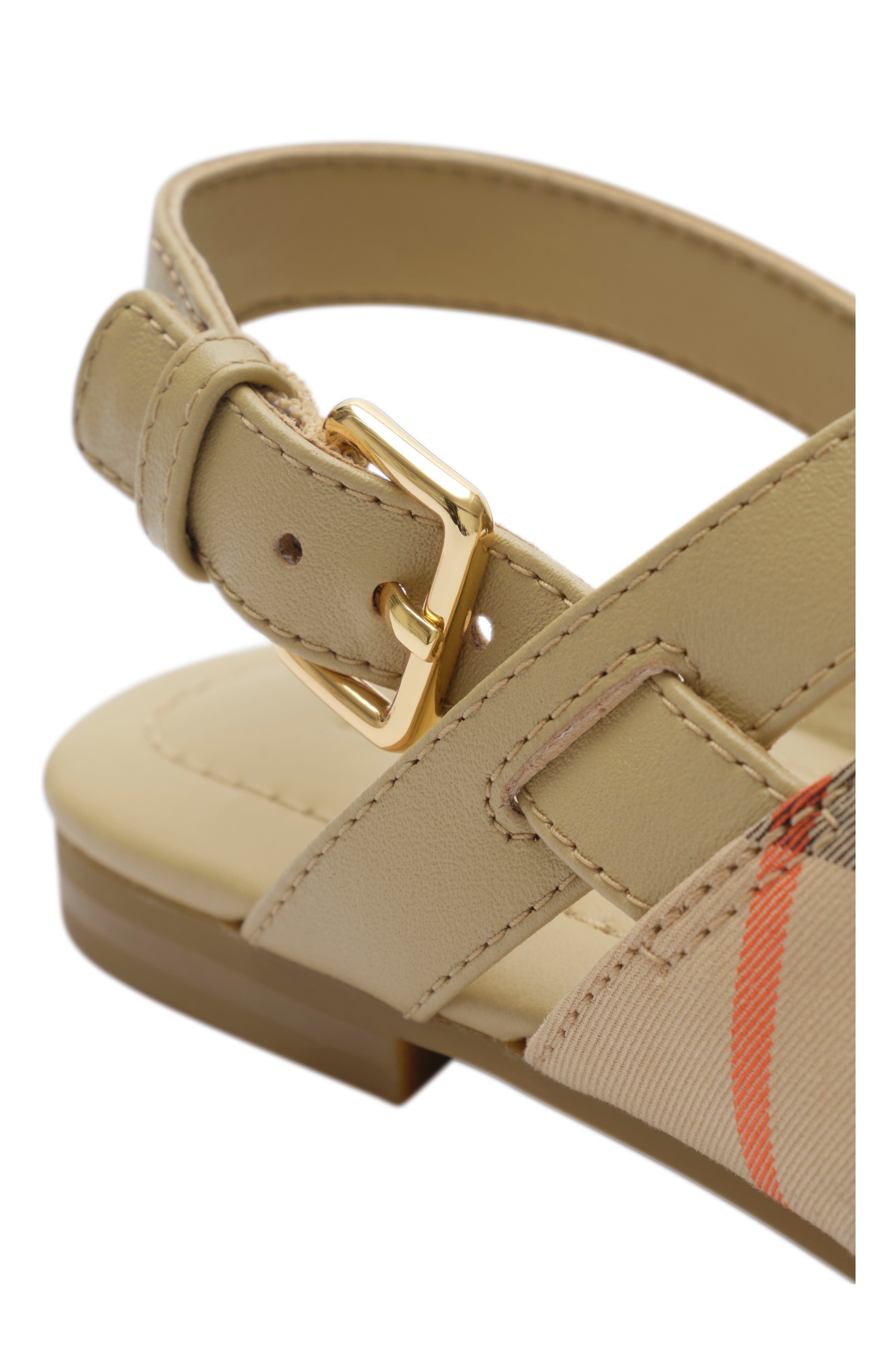 Burberry Check Sandals, Alternate, color, 