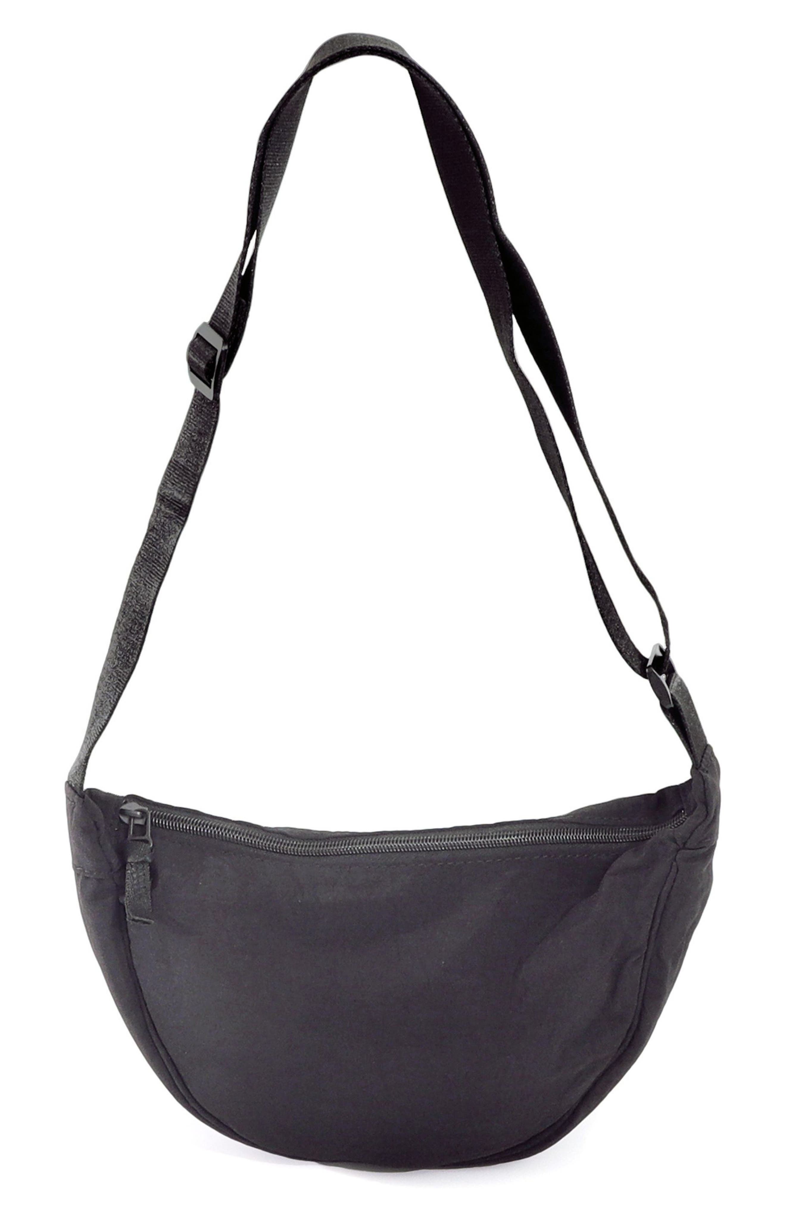 Adornia Black Sporty Adjustable Moon Bag