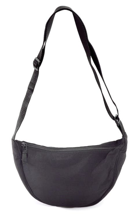Black Sporty Adjustable Moon Bag