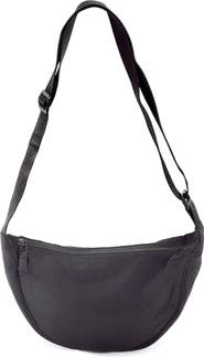 Adornia Black Sporty Adjustable Moon Bag