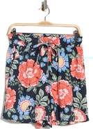 Ellen Tracy Floral Drawstring Shorts