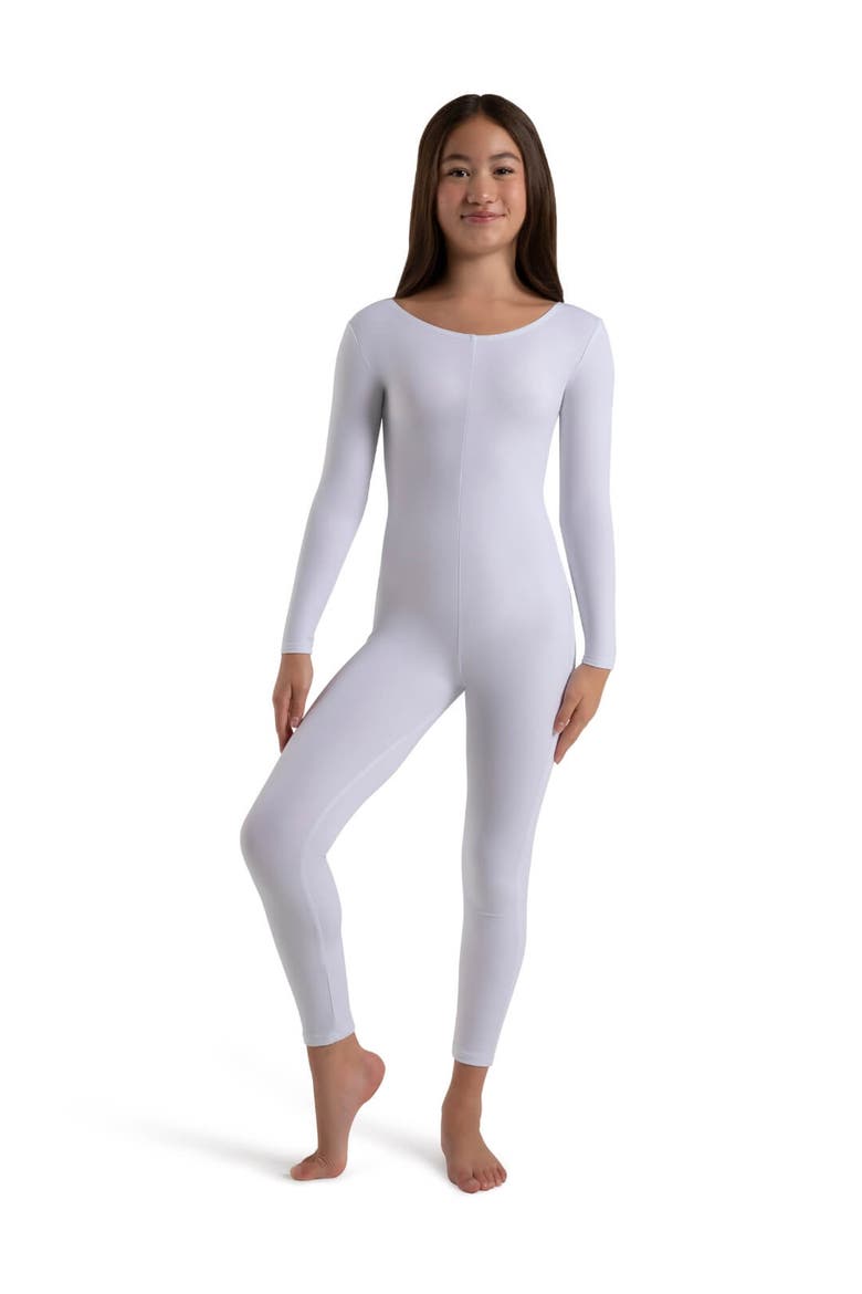 Long Sleeve Unitard, Main, color, White