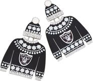 BaubleBar Women's BaubleBar Las Vegas Raiders Sweater Earrings
