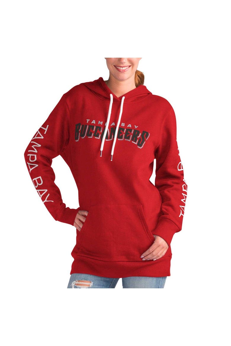 Women's G-III 4Her by Carl Banks Red Tampa Bay Buccaneers Extra Inning Pullover Hoodie, Main, color, Red