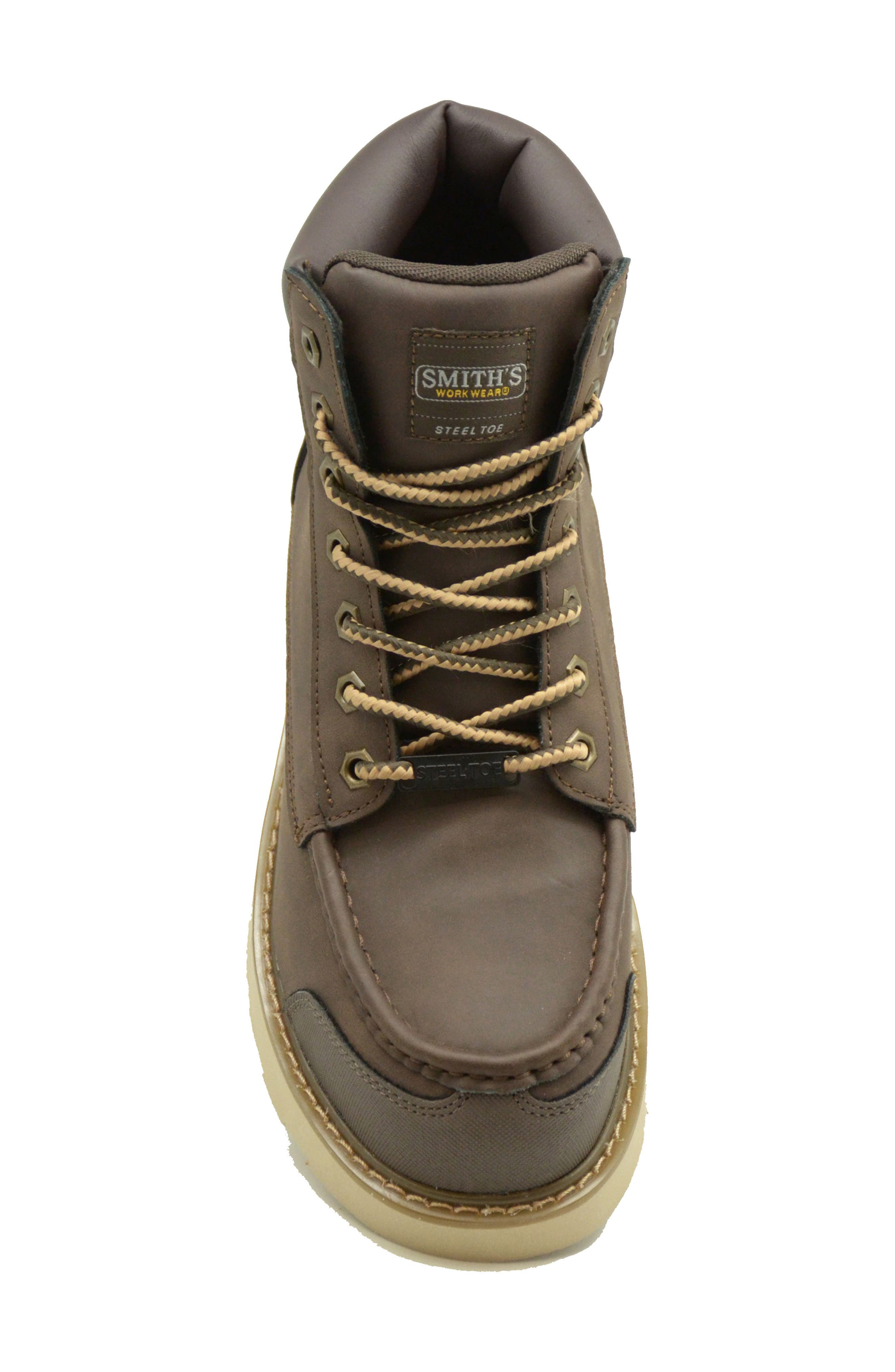 Magnus Water Repellent Steel Toe Boot, Alternate, color, BROWN