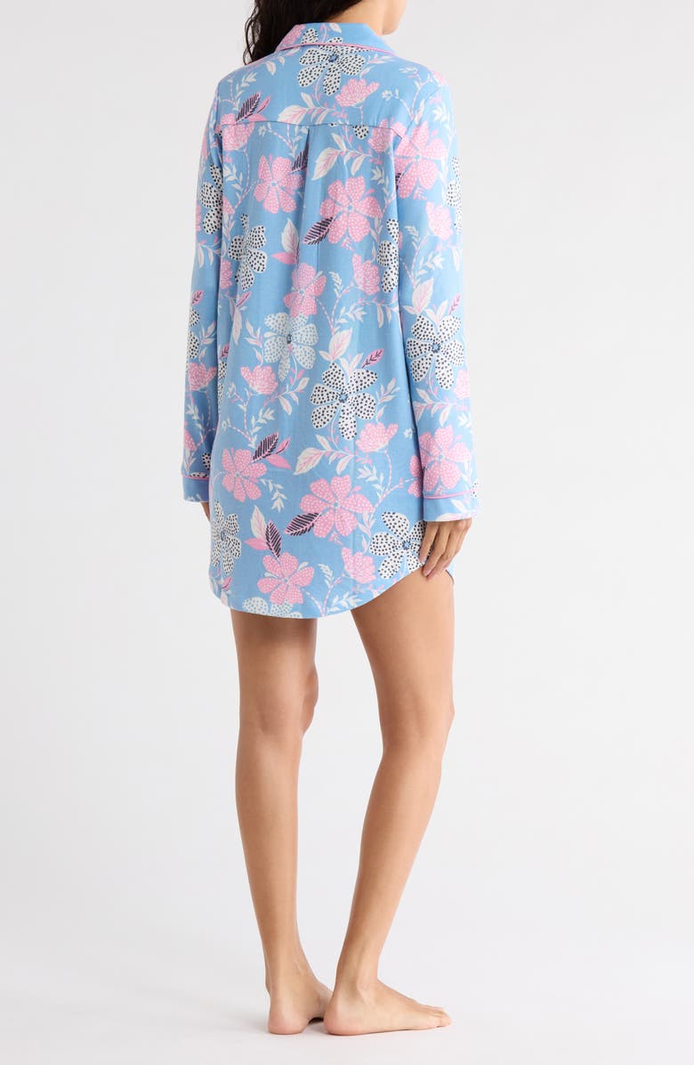 PJ Salvage Tropic Garden Sleep Shirt, Alternate, color, Bright Blue