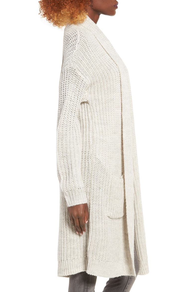 Shawl Collar Knit Cardigan, Alternate, color, GREY GLACIER