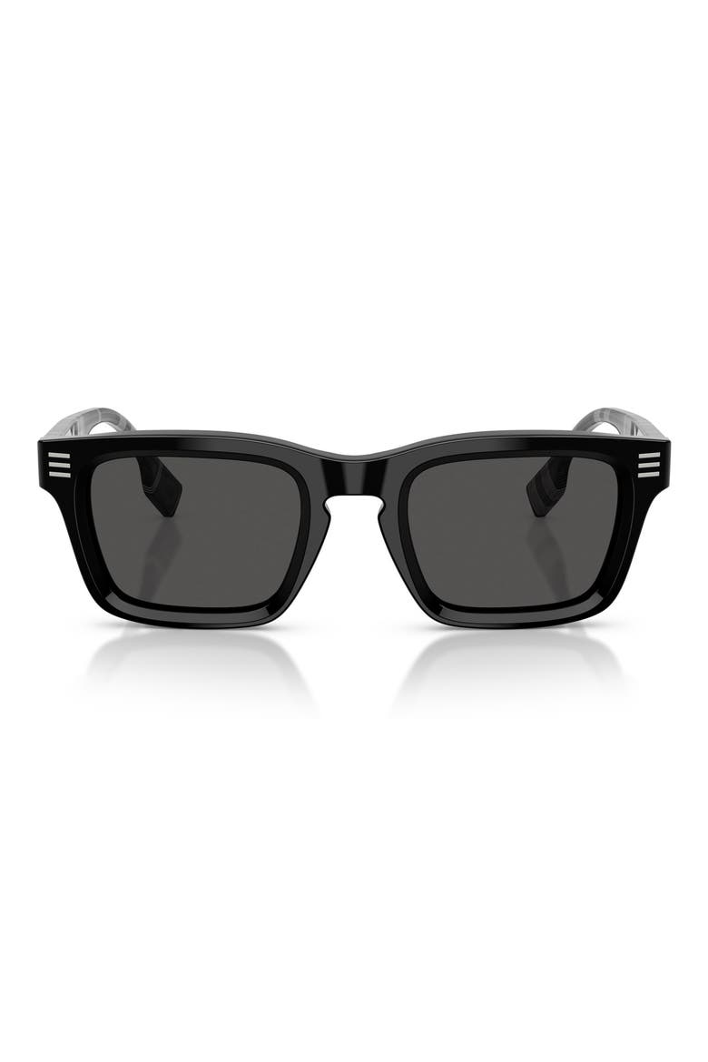 51mm Rectangular Sunglasses, Main, color, BLACK/ DARK GREY