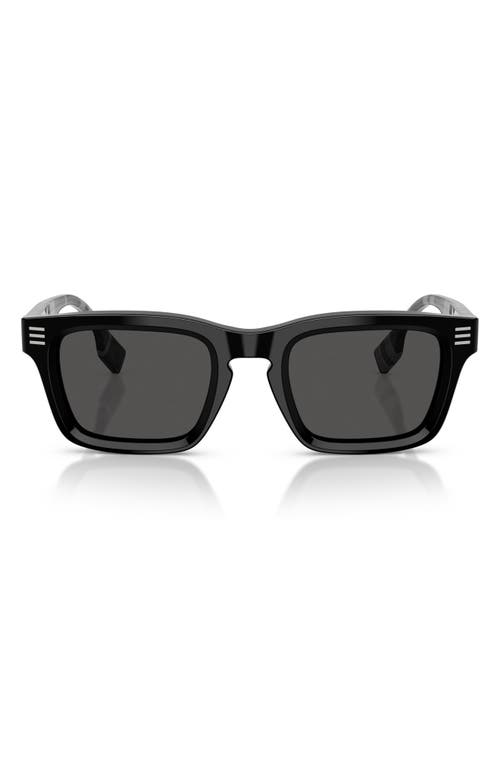 Burberry 51mm Rectangular Sunglasses In Black