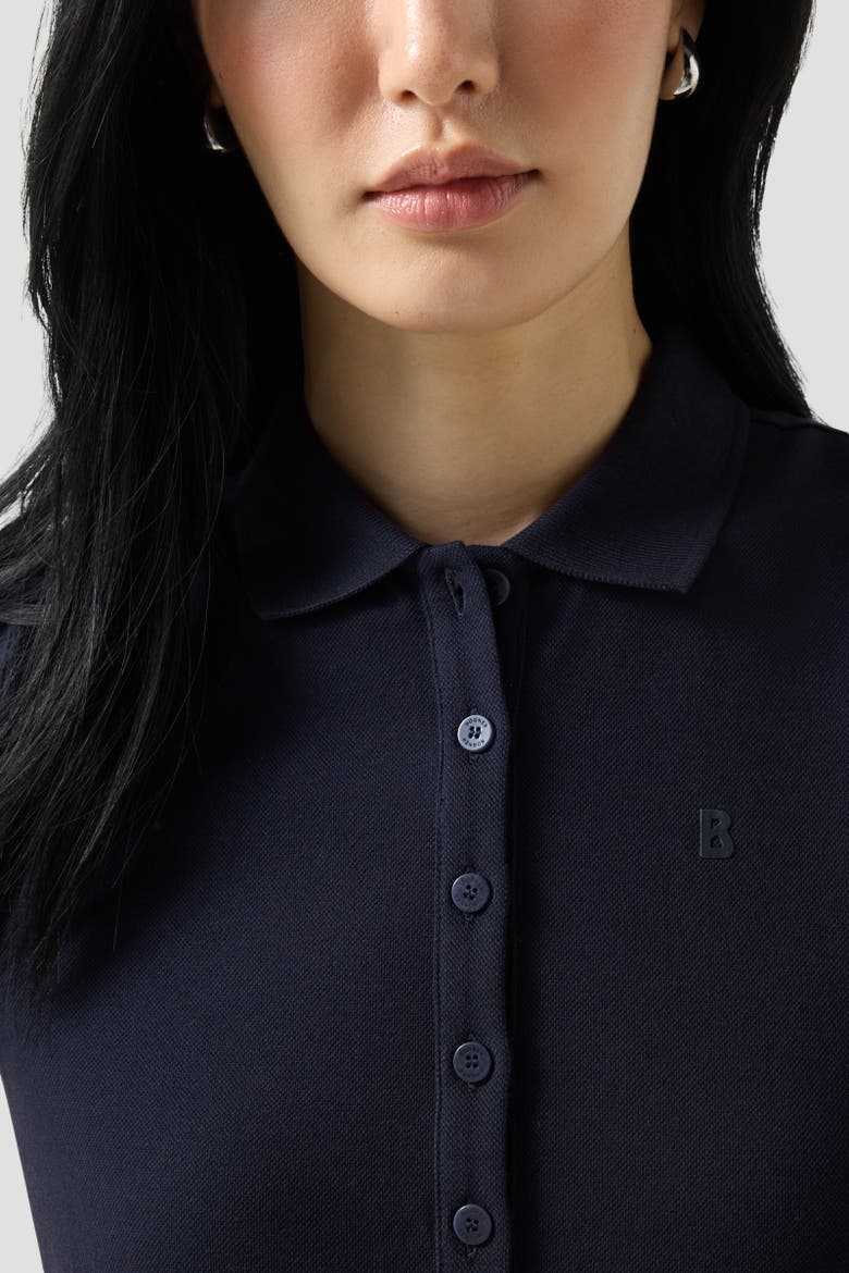 Malika Polo Shirt, Alternate, color, Navy blue
