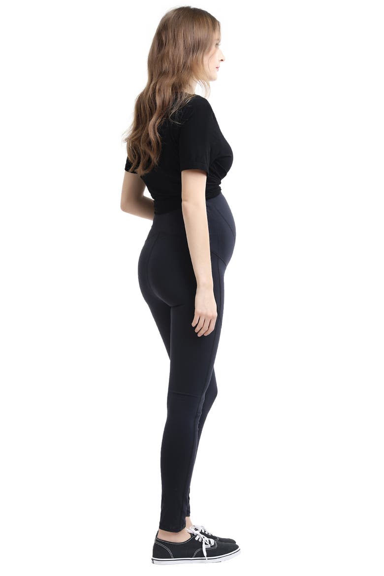 Blair High Performance Full Panel Maternity Leggings, Alternate, color, BLACK