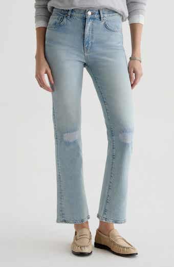 Brinley Rip & Repair Mid Rise Straight Leg Jeans