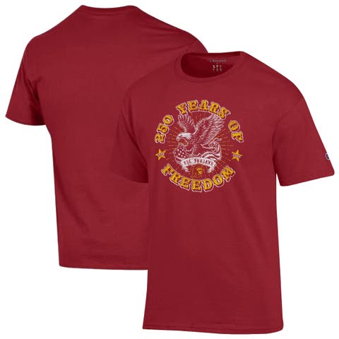 Men's Champion  Cardinal USC Trojans Americana 250 Years of Freedom Tonal T-Shirt