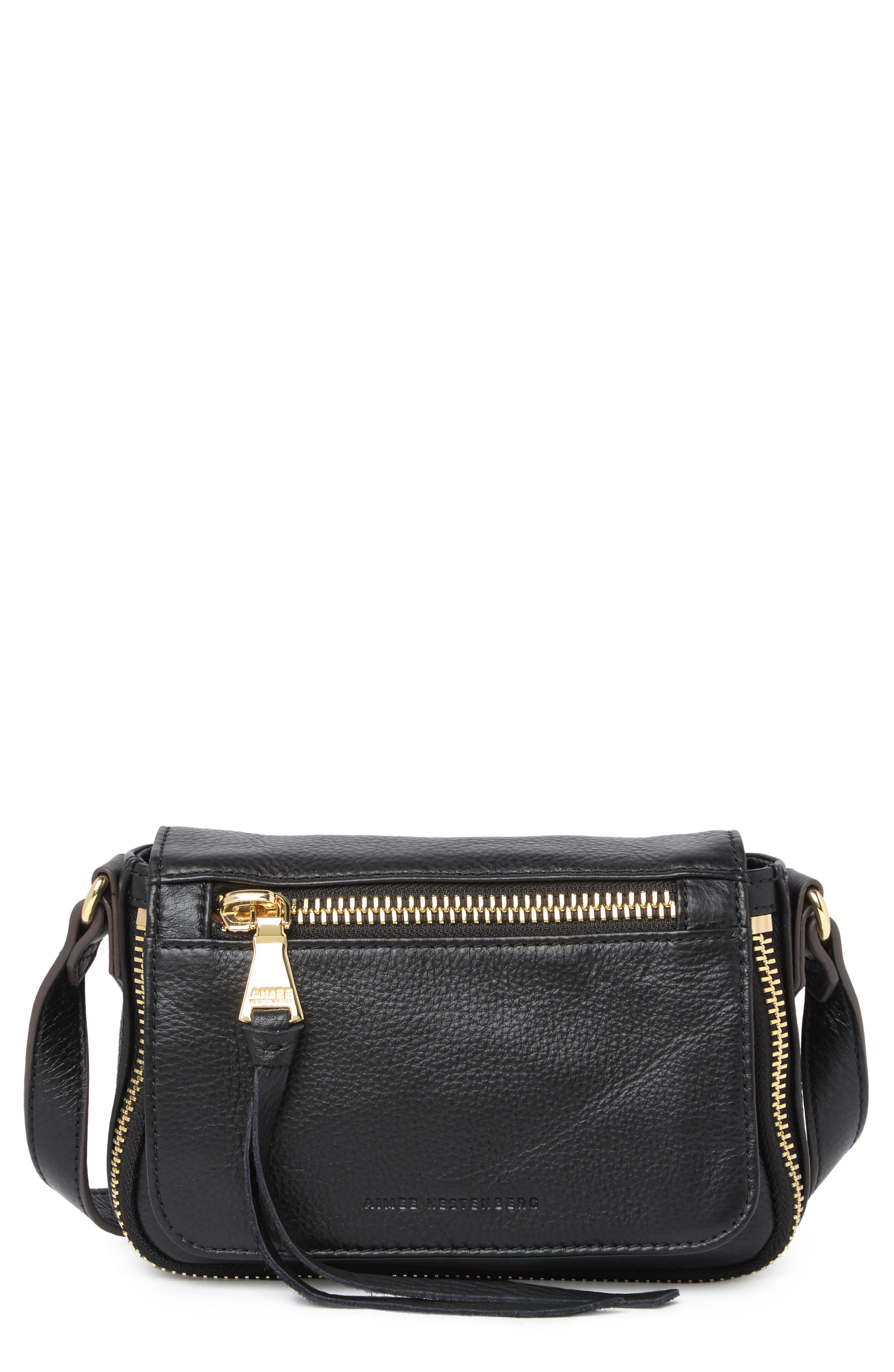 AIMEE Kestenberg Sorrento Leather Crossbody Bag, Main, color, 