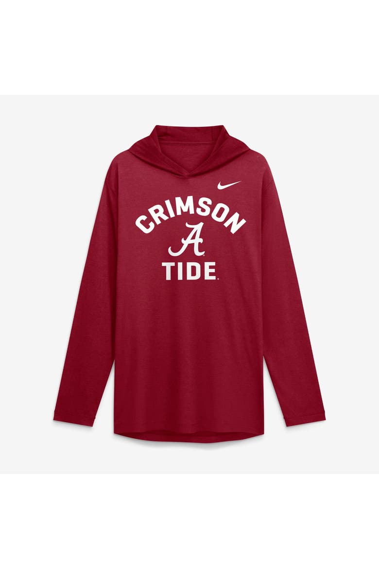 Men's Nike Crimson Alabama Crimson Tide Primetime Arch Tri-Blend Dri-FIT Long Sleeve Hooded T-Shirt, Alternate, color, Crimson