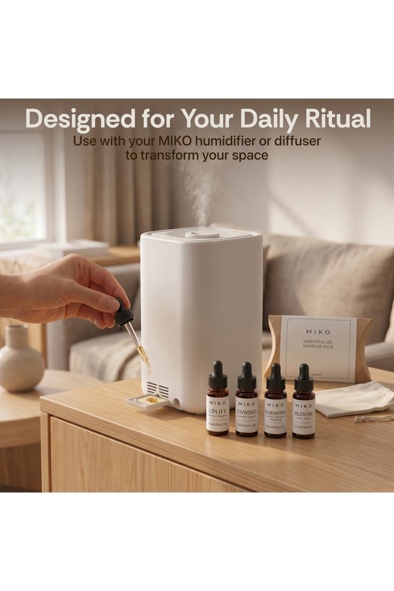 Essential Oil Discovery Set 4 Organic Aromatherapy Blends 4 x 3.7ml, Alternate, color, Clear