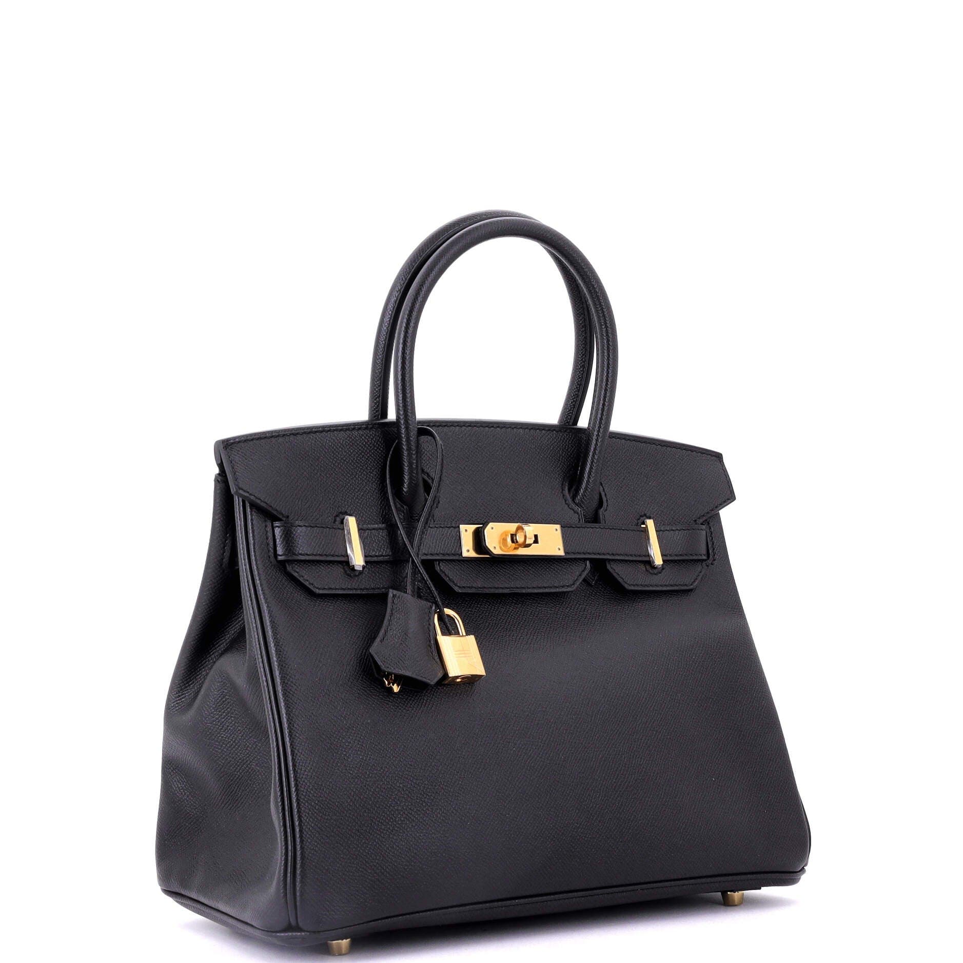 Pre-Owned Hermes Birkin Handbag Black Epsom with Gold Hardware 30, Alternate, color, Noir
