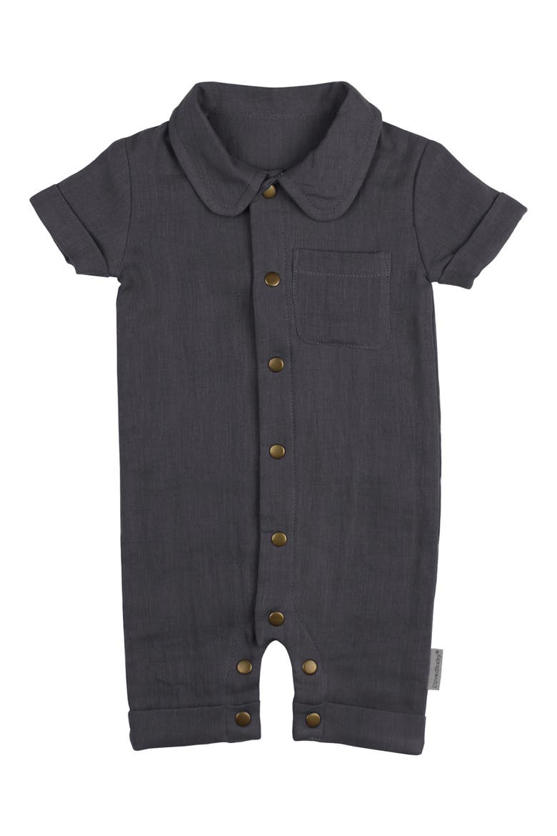 Organic Cotton Romper, Main, color, CHIA SEED