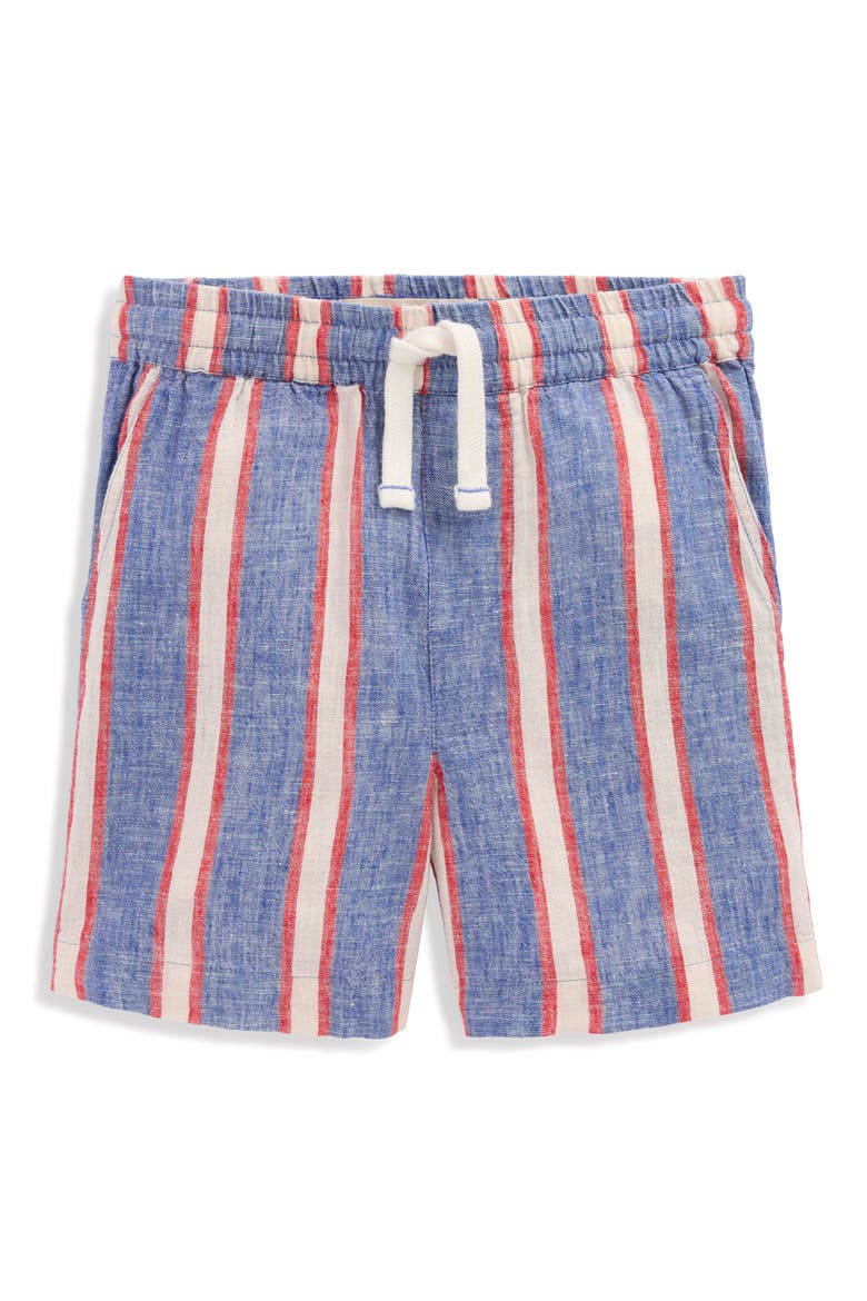 Kids' Linen & Cotton Shorts, Main, color, TRIPLE STRIPE