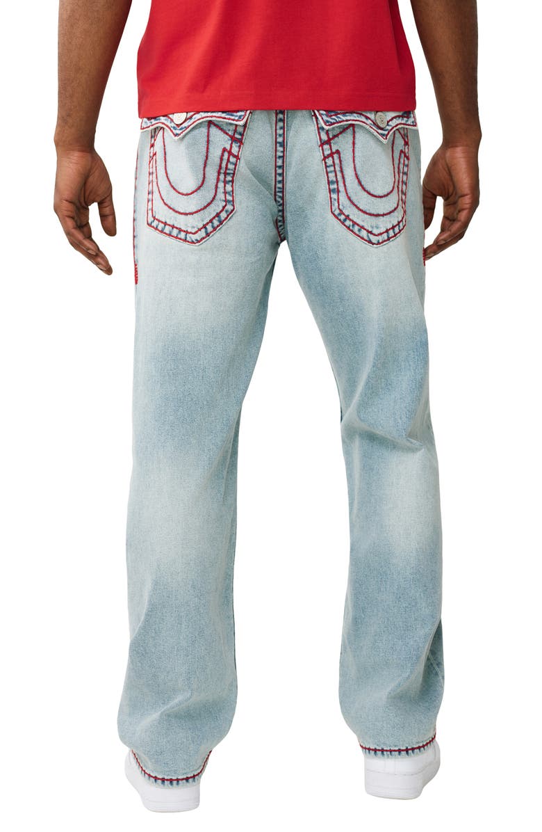 True Religion Bobby Super-T Flap Baggy Jeans, Alternate, color, Playmaker Faded Indigo Lt Wash