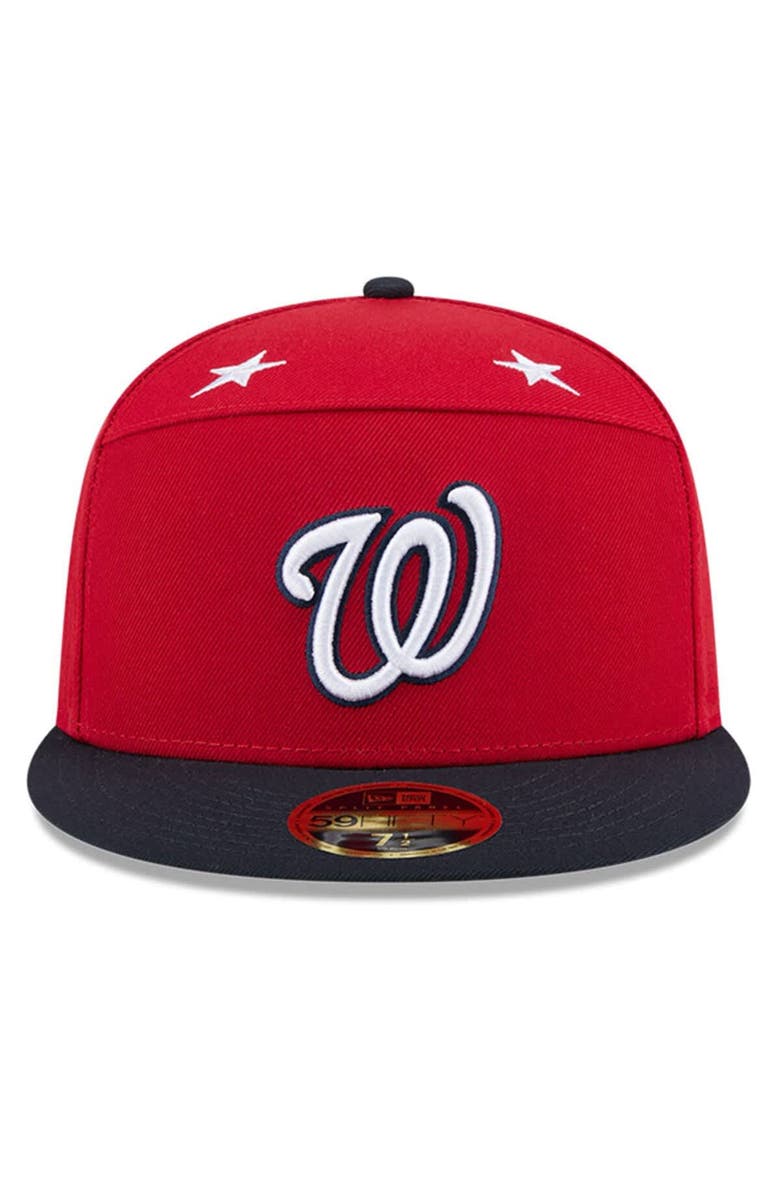 New Era Men's New Era Red/Navy Washington Nationals 2025 MLB All-Star Game Side Patch 59FIFTY Fitted Hat, Alternate, color, Red