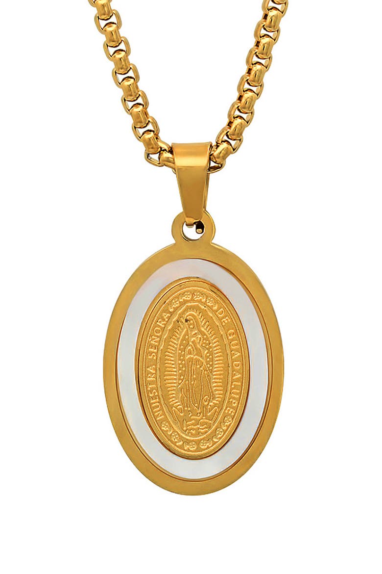 Senora de Guadalupe Pendant Necklace, Alternate, color, YELLOW